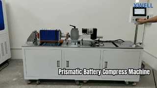 Máquina de empilhamento e compressão de baterias prismáticas