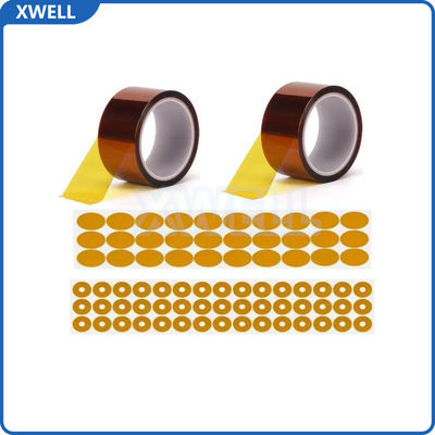 Heat Resistant Polyimide Film Tape High Temperature Single Sided Tape With Die Cutting, Gold Finger High Temperature Tape for Circuit Board Solder Mask Heat Resistance and Battery Insulation