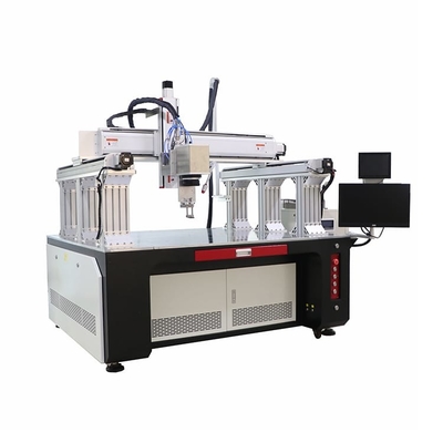 Máquina de soldadura 1000w do laser da bateria de 4 linhas centrais com quadro do pórtico de Longmen