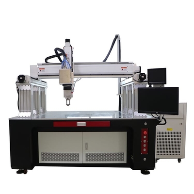 Máquina de soldadura 1000w do laser da bateria de 4 linhas centrais com quadro do pórtico de Longmen