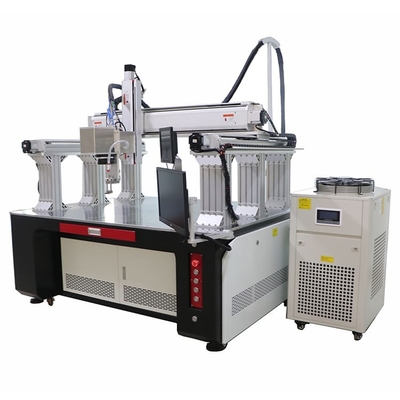 Máquina de soldadura 1000w do laser da bateria de 4 linhas centrais com quadro do pórtico de Longmen