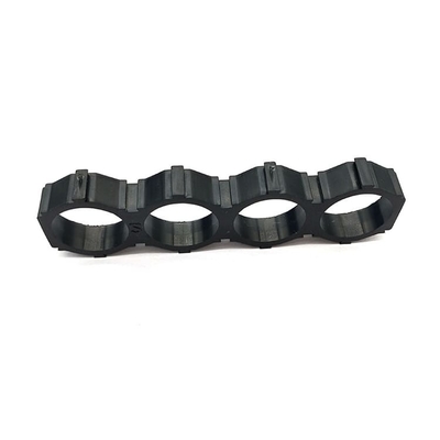 Cor de 2 células do preto do tamanho do suporte da bateria cilíndrico 6P 10P 13P do ABS 18650