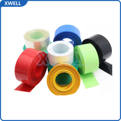 Bom preço Colorful Pvc Heat shrink packaging 5Mm-600Mm Flat Width Battery Skin Heat Shrinkable Film Cover For Batteries on-line