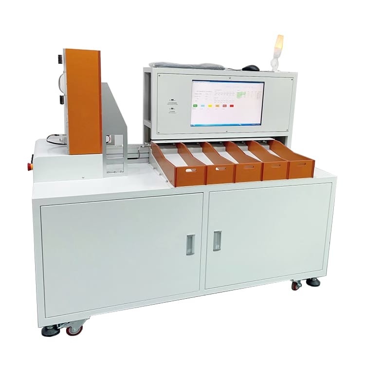 Máquina de classificação de células de bateria de 5 canais para células cilíndricas 32140 33138 33140