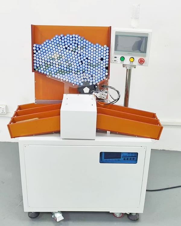 Máquina de classificação automática da bateria de 5 canais para 18650 26650 32650 de 21700 células