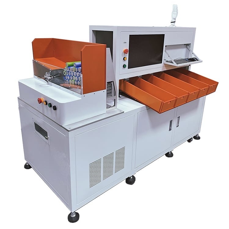 Classificador cilíndrico automático 32130 da bateria de 5 canais classificação da pilha do lítio 2140 33130