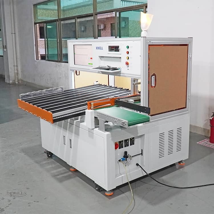 Máquina de ensaio e triagem de células prismáticas para fabricação de baterias de íons de lítio