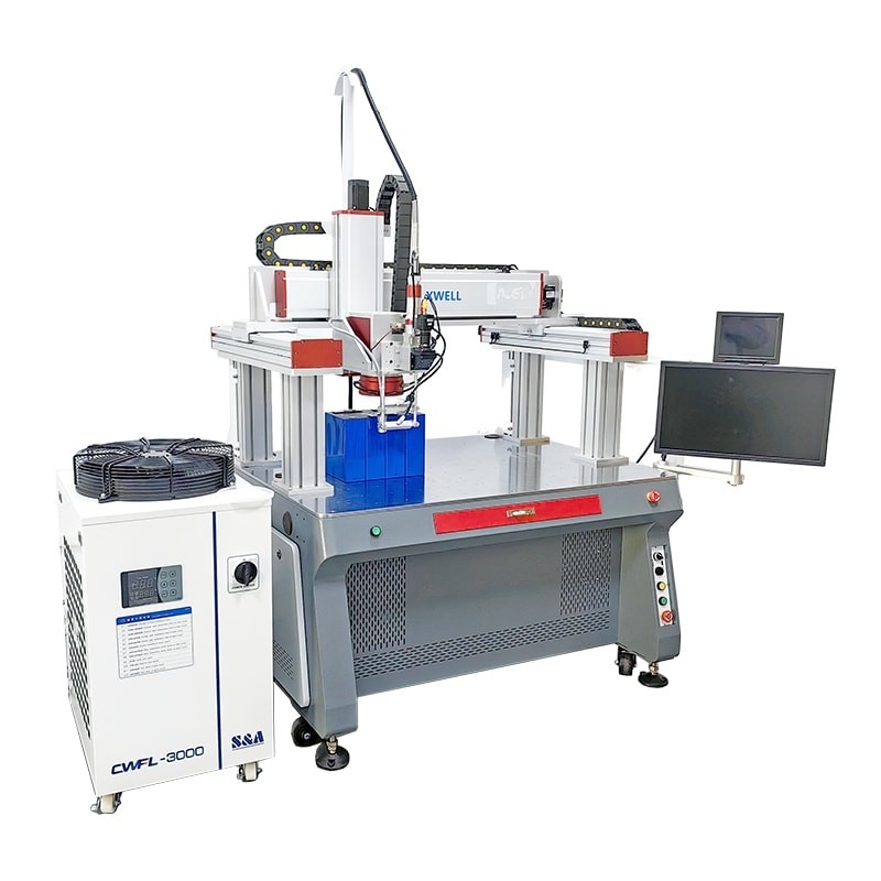 Máquina de Soldadura a Laser Automática de Barras de Busso de Alumínio e Níquel para Bateria de Lítio Prismática