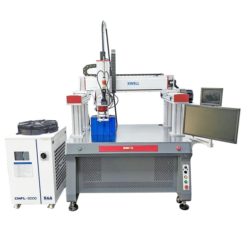 Máquina de Soldadura Automática de Pontos de Gantry 18650 Soldadora de Pontos de Laser de Bateria Soldadora de Pontos de Células de Bateria