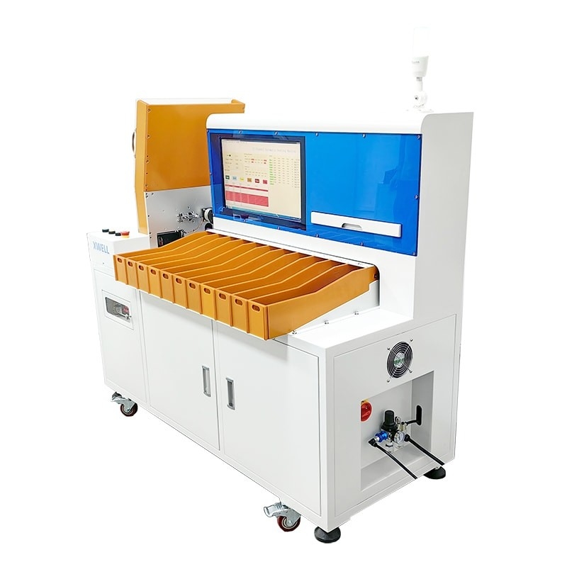 Máquina de classificação de selos de bateria cilíndrica Bateria de íons de lítio Máquina de classificação de adesivos de código de varredura