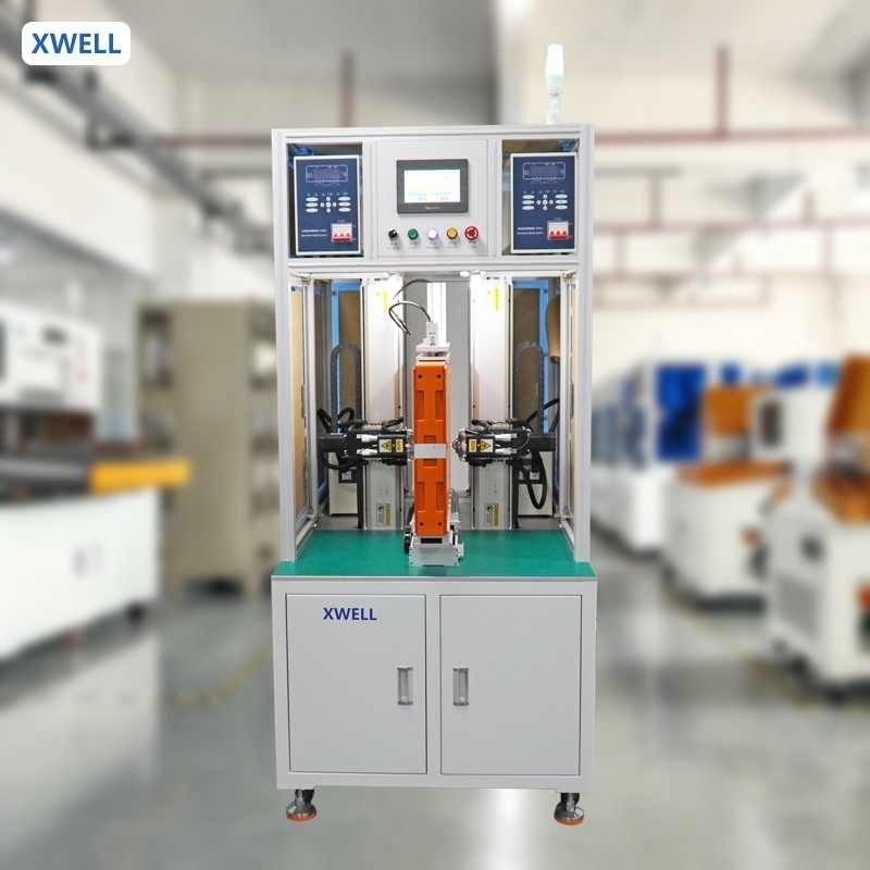 Máquina automática de soldagem por ponto de dois lados para 18650/26650/32650 bateria cilíndrica