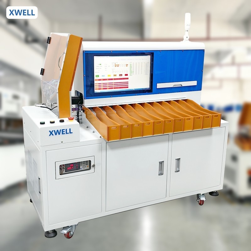 Bateria de cilindro de 11 canais classificador automático máquina de classificação de células de bateria para bateria de lítio