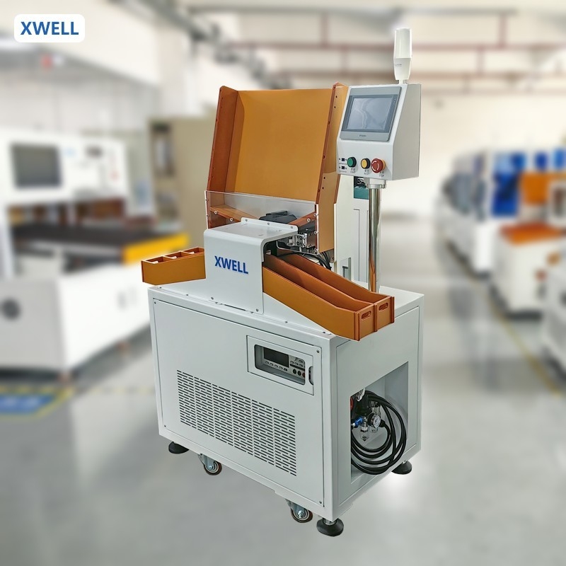 Máquina de montagem automática de triagem de baterias para célula cilíndrica