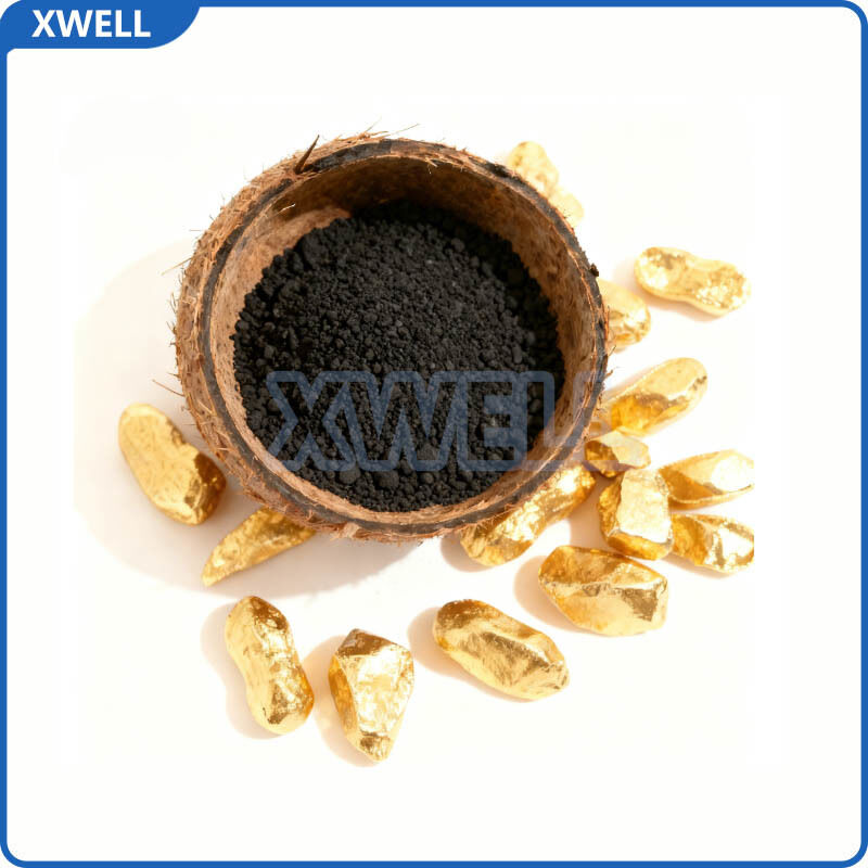 Super Golden Carbon with High Adsorption Capacity ≥1100 Iodine Value Special Coconut Shell Activated Carbon for Gold Purification Precious Metal Extraction Gold Carbon Particles