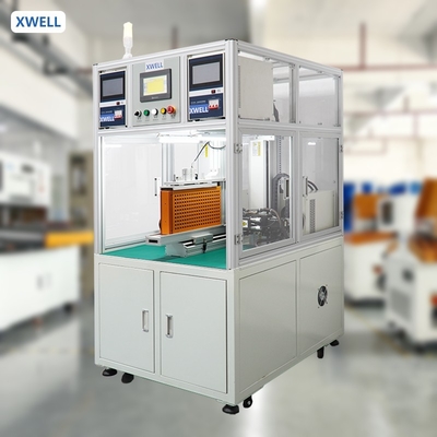 Máquina automática de soldagem de dois lados rotativa cabeça de soldagem bateria de pacote máquina de soldagem de ponto com sistema de controle PLC