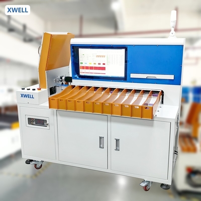Máquina automática de triagem de baterias de 11 canais para colar células cilíndricas