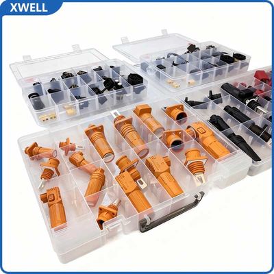 Bom preço High Voltage Connector 150A 200A 250A High-Voltage Energy Storage Connector for Battery Management Systems Lithium Battery (BMS) Copper Through-Wall Output Energy Storage Connector on-line