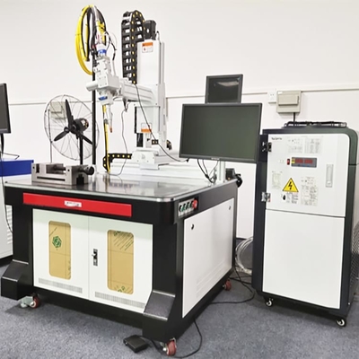 máquina de soldadura do laser da bateria 2000w, equipamento cilíndrico do conjunto de pilha do malote